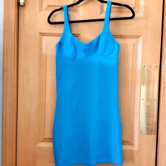 Zara Dresses Zara Blue Mini Dress Poshmark